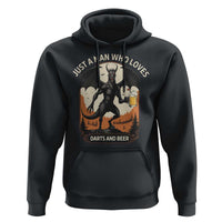 Funny Jersey Devil Loves Darts And Beer Hoodie Cryptid Lover Gift - Wonder Print Shop
