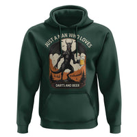 Funny Jersey Devil Loves Darts And Beer Hoodie Cryptid Lover Gift - Wonder Print Shop