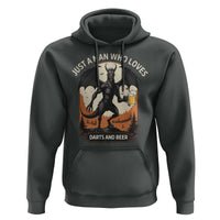 Funny Jersey Devil Loves Darts And Beer Hoodie Cryptid Lover Gift - Wonder Print Shop