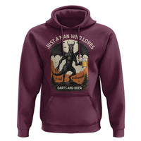 Funny Jersey Devil Loves Darts And Beer Hoodie Cryptid Lover Gift - Wonder Print Shop