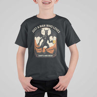 Funny Jersey Devil Loves Darts And Beer T Shirt For Kid Cryptid Lover Gift - Wonder Print Shop