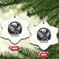 Jersey Devil Playing Dart Ceramic Ornament Gothic Horror Gift Pine Barrens New Jersey - Wonder Print Shop