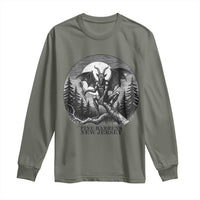Jersey Devil Playing Dart Long Sleeve Shirt Gothic Horror Gift Pine Barrens New Jersey - Wonder Print Shop