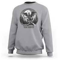 Jersey Devil Playing Dart Sweatshirt Gothic Horror Gift Pine Barrens New Jersey - Wonder Print Shop