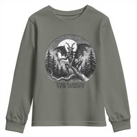 Jersey Devil Playing Dart Youth Sweatshirt Gothic Horror Gift Pine Barrens New Jersey - Wonder Print Shop