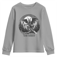 Jersey Devil Playing Dart Youth Sweatshirt Gothic Horror Gift Pine Barrens New Jersey - Wonder Print Shop