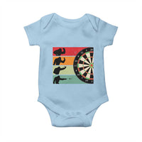 Funny Bigfoot Dart Player Crytid Sunset Retro Vintage Baby Onesie Dartist Gift - Wonder Print Shop