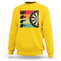 Funny Bigfoot Dart Player Crytid Sunset Retro Vintage Sweatshirt Dartist Gift - Wonder Print Shop