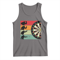 Funny Bigfoot Dart Player Crytid Sunset Retro Vintage Tank Top Dartist Gift - Wonder Print Shop