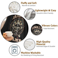 Darts Player Champion Throw Blanket Skull Dartboard Retro Style - Wonder Print Shop