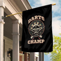 Darts Player Champion Garden Flag Skull Dartboard Retro Style - Wonder Print Shop