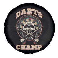 Darts Player Champion Spare Tire Cover Skull Dartboard Retro Style - Wonder Print Shop