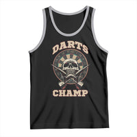 Darts Player Champion Tank Top Skull Dartboard Retro Style - Wonder Print Shop