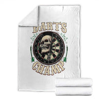 Skull Dartboard Retro Vintage Throw Blanket Darts Player Champion Gift - Wonder Print Shop
