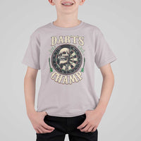 Skull Dartboard Retro Vintage T Shirt For Kid Darts Player Champion Gift - Wonder Print Shop