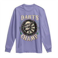 Skull Dartboard Retro Vintage Long Sleeve Shirt Darts Player Champion Gift - Wonder Print Shop