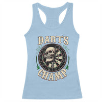 Skull Dartboard Retro Vintage Racerback Tank Top Darts Player Champion Gift - Wonder Print Shop