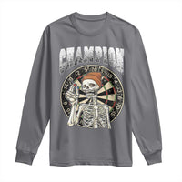Gothic Skull Dart Master Long Sleeve Shirt Funny Skeleton Dartboard Champion Gift - Wonder Print Shop