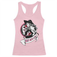 Funny Crazy Darts Lady Racerback Tank Top Coolest Girls Play Darts - Wonder Print Shop