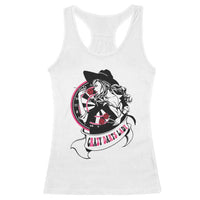Funny Crazy Darts Lady Racerback Tank Top Coolest Girls Play Darts - Wonder Print Shop