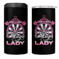 Crazy Darts Lady 4 in 1 Can Cooler Tumbler Funny Pub Game Gift For Women - Wonder Print Shop