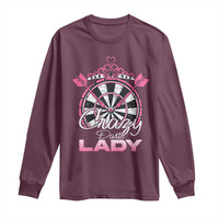 Crazy Darts Lady Long Sleeve Shirt Funny Pub Game Gift For Women - Wonder Print Shop