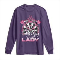 Crazy Darts Lady Long Sleeve Shirt Funny Pub Game Gift For Women - Wonder Print Shop