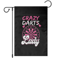 Crazy Darts Lady Bullseye Dart Shooting Garden Flag Female Dartist Gift - Wonder Print Shop