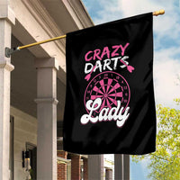 Crazy Darts Lady Bullseye Dart Shooting Garden Flag Female Dartist Gift - Wonder Print Shop