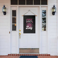 Crazy Darts Lady Bullseye Dart Shooting Garden Flag Female Dartist Gift - Wonder Print Shop
