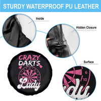 Crazy Darts Lady Bullseye Dart Shooting Spare Tire Cover Female Dartist Gift - Wonder Print Shop