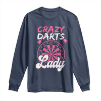 Crazy Darts Lady Bullseye Dart Shooting Long Sleeve Shirt Female Dartist Gift - Wonder Print Shop