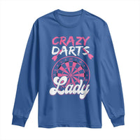 Crazy Darts Lady Bullseye Dart Shooting Long Sleeve Shirt Female Dartist Gift - Wonder Print Shop