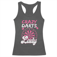 Crazy Darts Lady Bullseye Dart Shooting Racerback Tank Top Female Dartist Gift - Wonder Print Shop