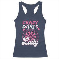 Crazy Darts Lady Bullseye Dart Shooting Racerback Tank Top Female Dartist Gift - Wonder Print Shop