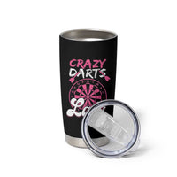 Crazy Darts Lady Bullseye Dart Shooting Tumbler Cup Female Dartist Gift - Wonder Print Shop