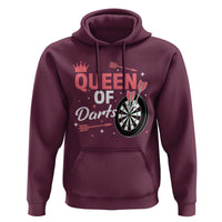 Queen Of Darts Bullseye Shooter Hoodie Female Dartist Gift - Wonder Print Shop