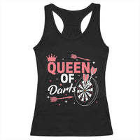 Queen Of Darts Bullseye Shooter Racerback Tank Top Female Dartist Gift - Wonder Print Shop