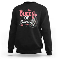Queen Of Darts Bullseye Shooter Sweatshirt Female Dartist Gift - Wonder Print Shop