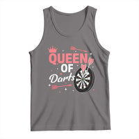 Queen Of Darts Bullseye Shooter Tank Top Female Dartist Gift - Wonder Print Shop