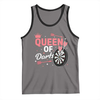 Queen Of Darts Bullseye Shooter Tank Top Female Dartist Gift - Wonder Print Shop