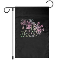 Never Underestimate A Girl With Dart Garden Flag Sports Lover Gift - Wonder Print Shop