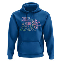 Never Underestimate A Girl With Dart Hoodie Sports Lover Gift - Wonder Print Shop