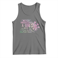 Never Underestimate A Girl With Dart Tank Top Sports Lover Gift - Wonder Print Shop