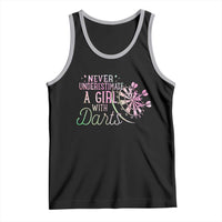 Never Underestimate A Girl With Dart Tank Top Sports Lover Gift - Wonder Print Shop