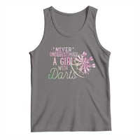 Never Underestimate A Girl With Dart Tank Top Sports Lover Gift - Wonder Print Shop