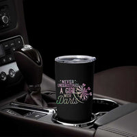 Never Underestimate A Girl With Dart Tumbler Cup Sports Lover Gift - Wonder Print Shop