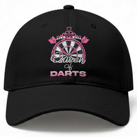 Queen Of Darts Baseball Cap Funny Dart Gift For Women
