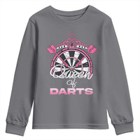 Queen Of Darts Youth Sweatshirt Funny Dart Gift For Women - Wonder Print Shop