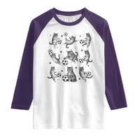 Funny Cat Soccer Player Raglan Shirt Gift For Soccer Lovers